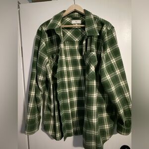 TNA Green Plaid Button Down Shirt
